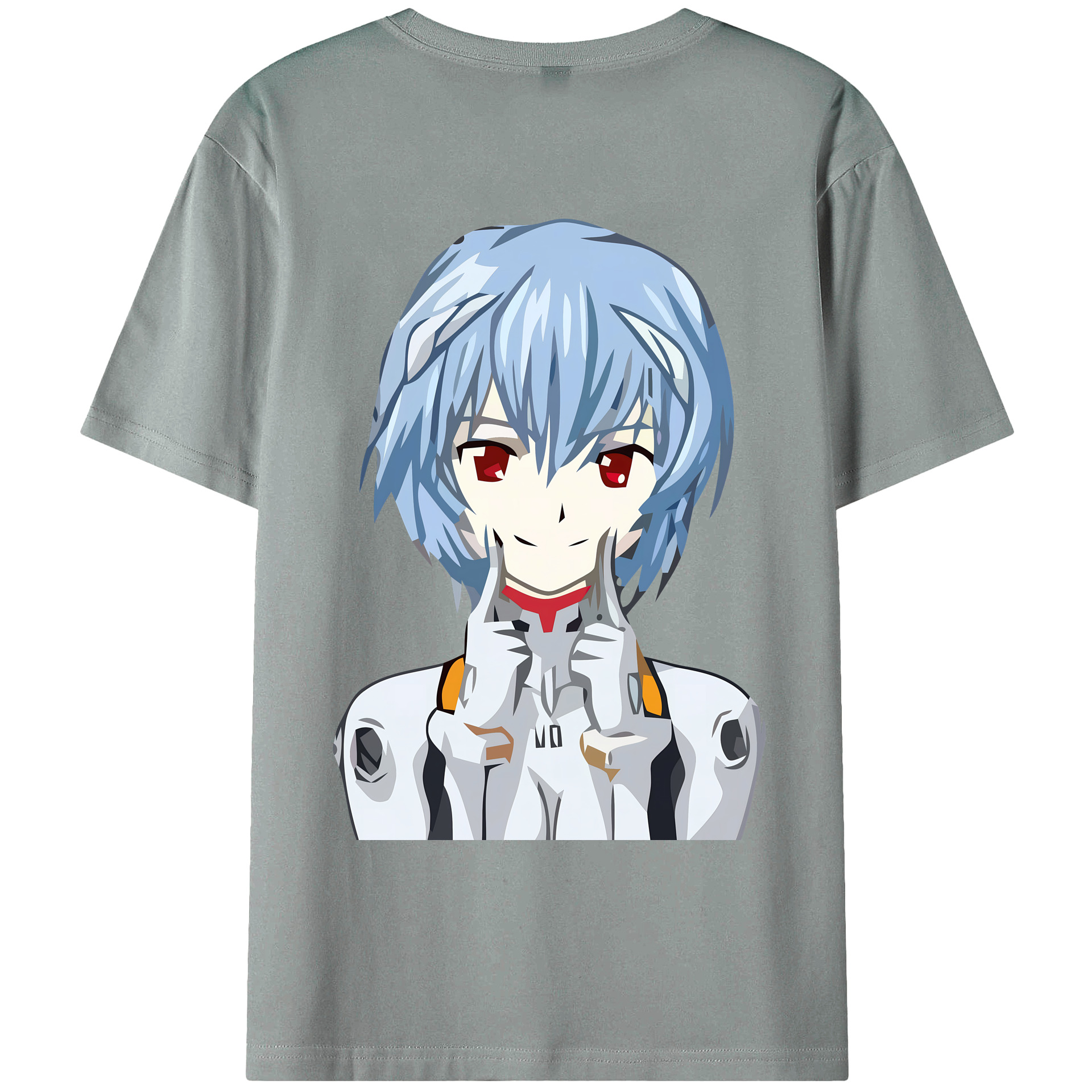 （画像用） EVA 新世紀エヴァンゲリオン 綿100％ メンズ半袖Tシャツ（バックプリント） 通気性
